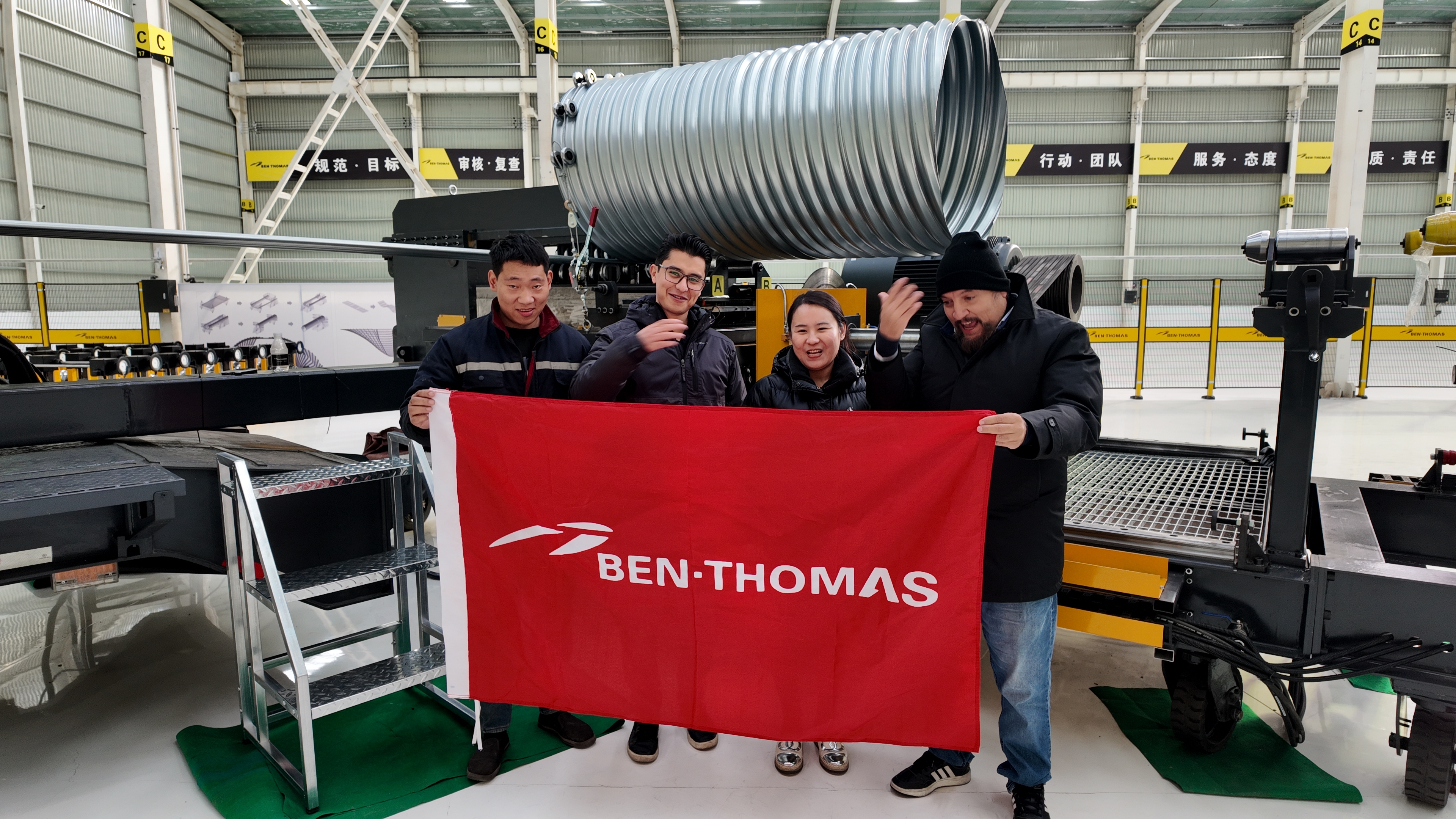 Leading American Manufacturer Successfully Commissions BENTHOMAS Helical Corrugated Pipe Line, Praises Unmatched Performance