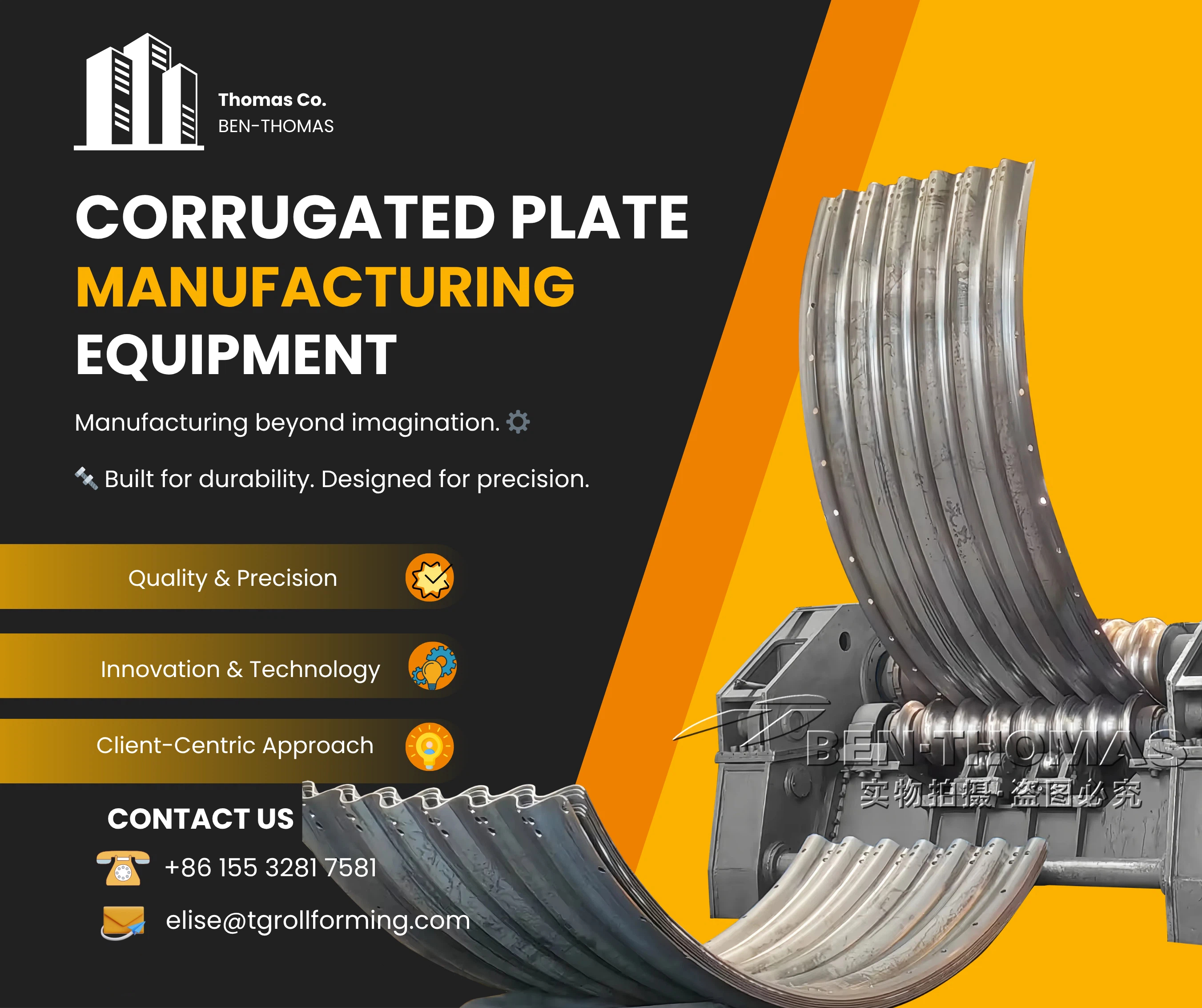 BEN-THOMAS Production Line for Corrugated Steel Arch Culvert Successfully Commissioned in the Baltic Region